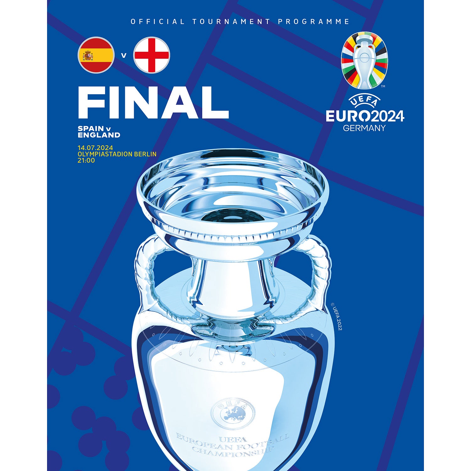 UEFA EURO 2025 FINAL Spain vs England Official Tournament Progra