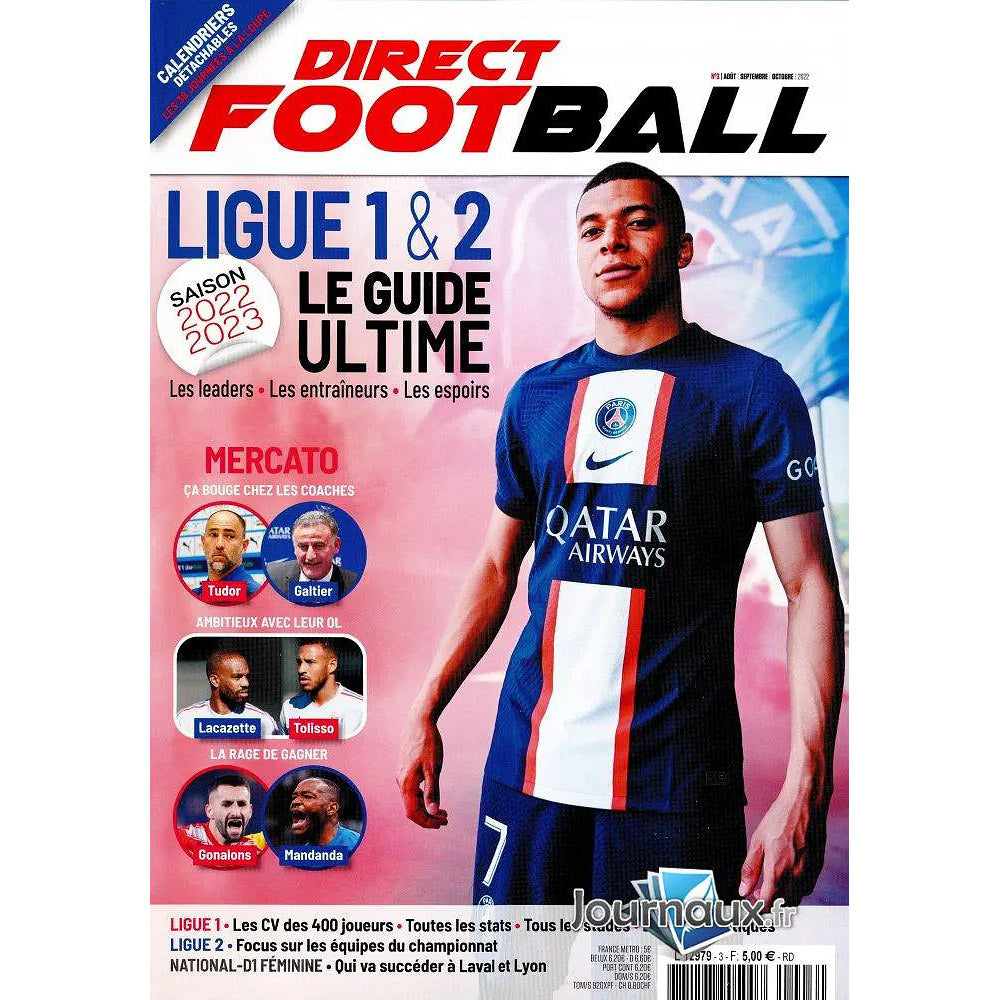 Direct Football – Ligue 1 & 2 – Le Guide Ultime Saison 2022-2023 (France Season Preview)