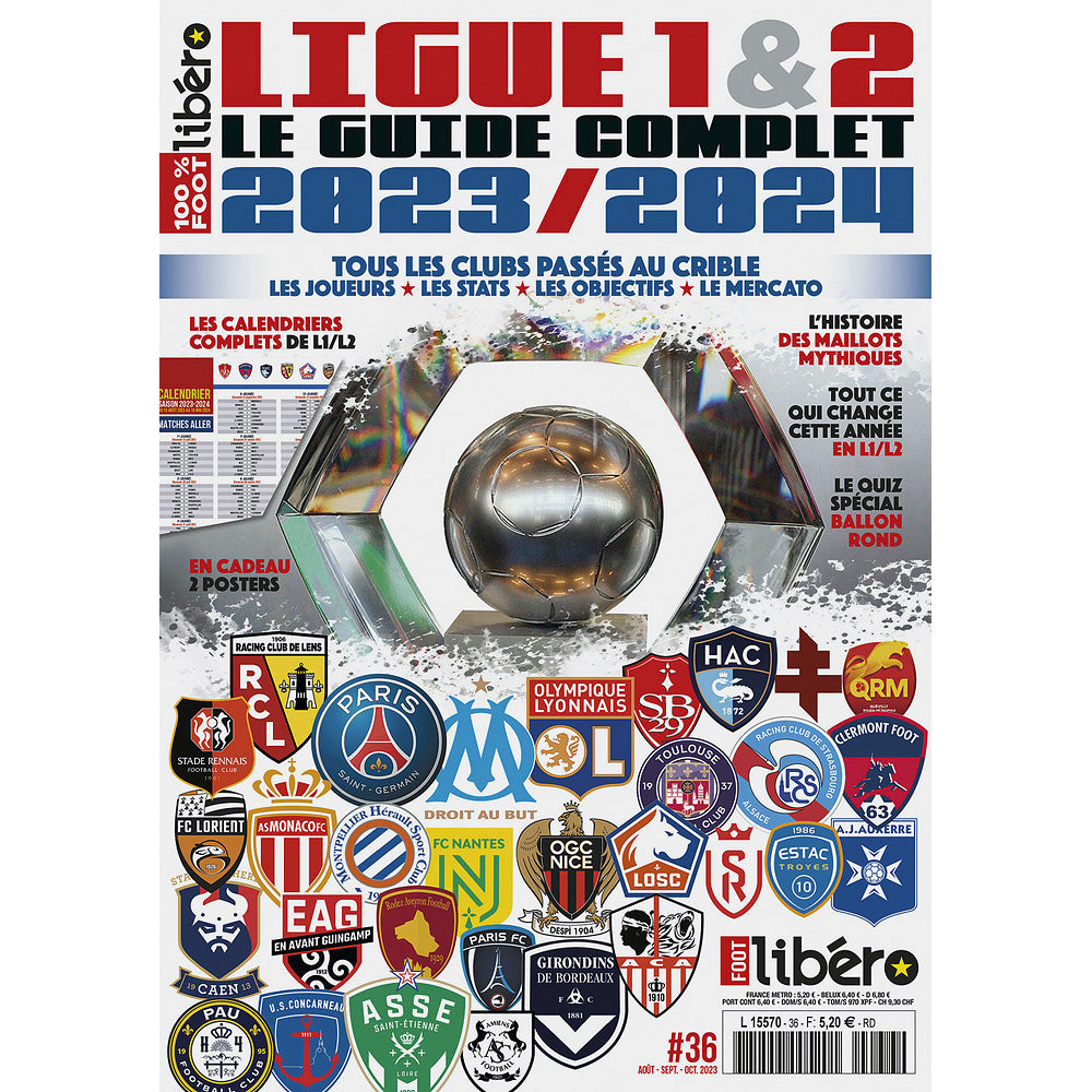 Foot Libéro 36 : Ligue 1 & 2, le guide complet 2023-2024