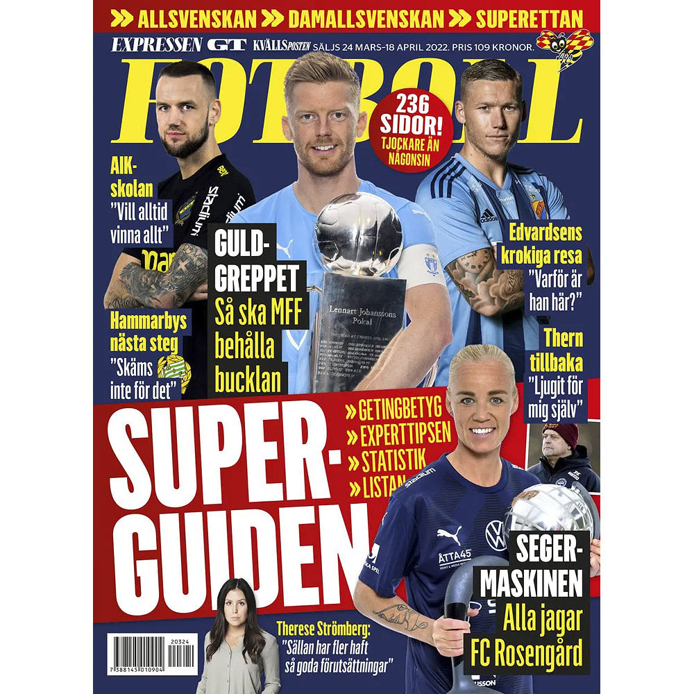 Expressen Fotboll Allsvenskan Superguiden 2022 (Sweden Season Preview Magazine)
