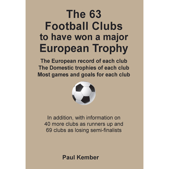 The 63 Football Clubs to have won a major European Trophy