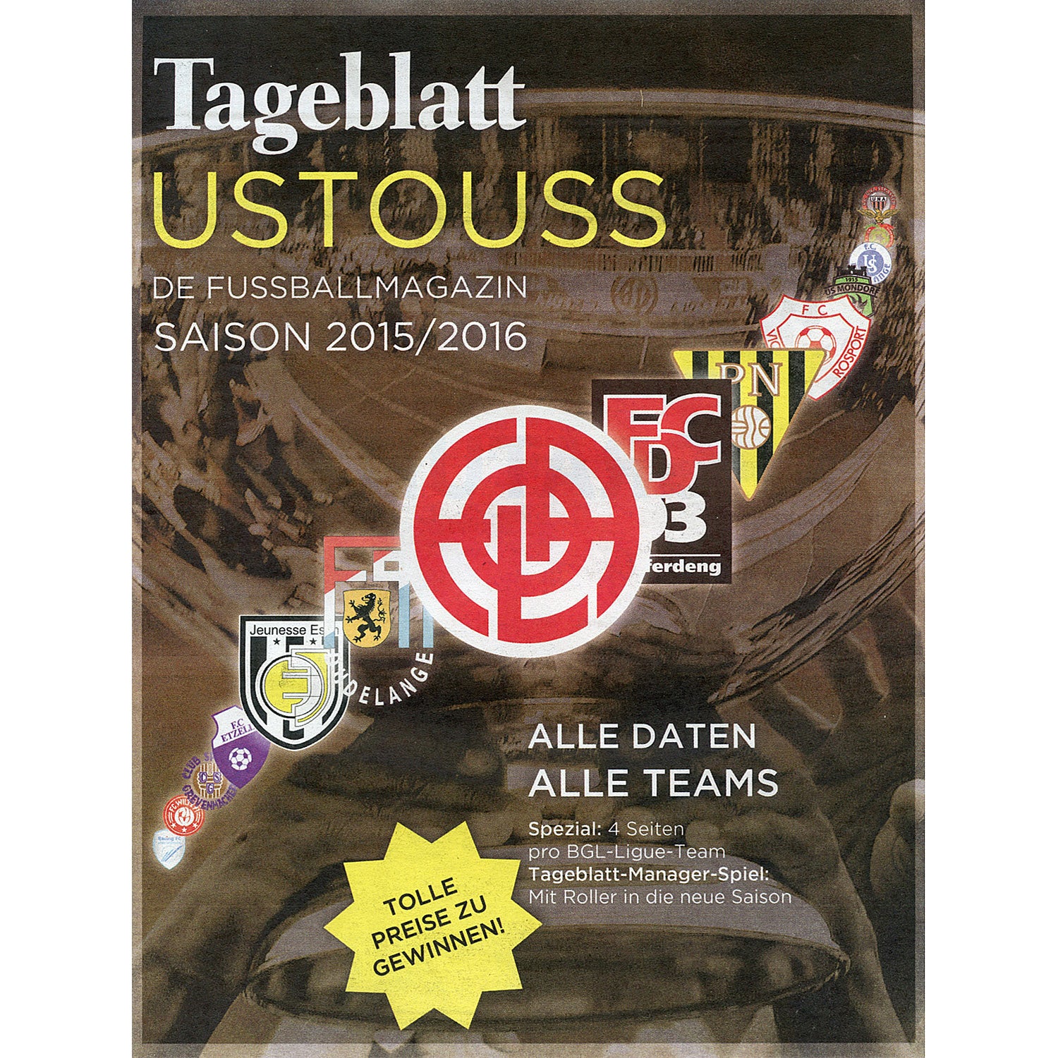 Tageblatt Ustouss de Fussballmagazin Saison 2015/2016 (Luxembourg Season Preview)