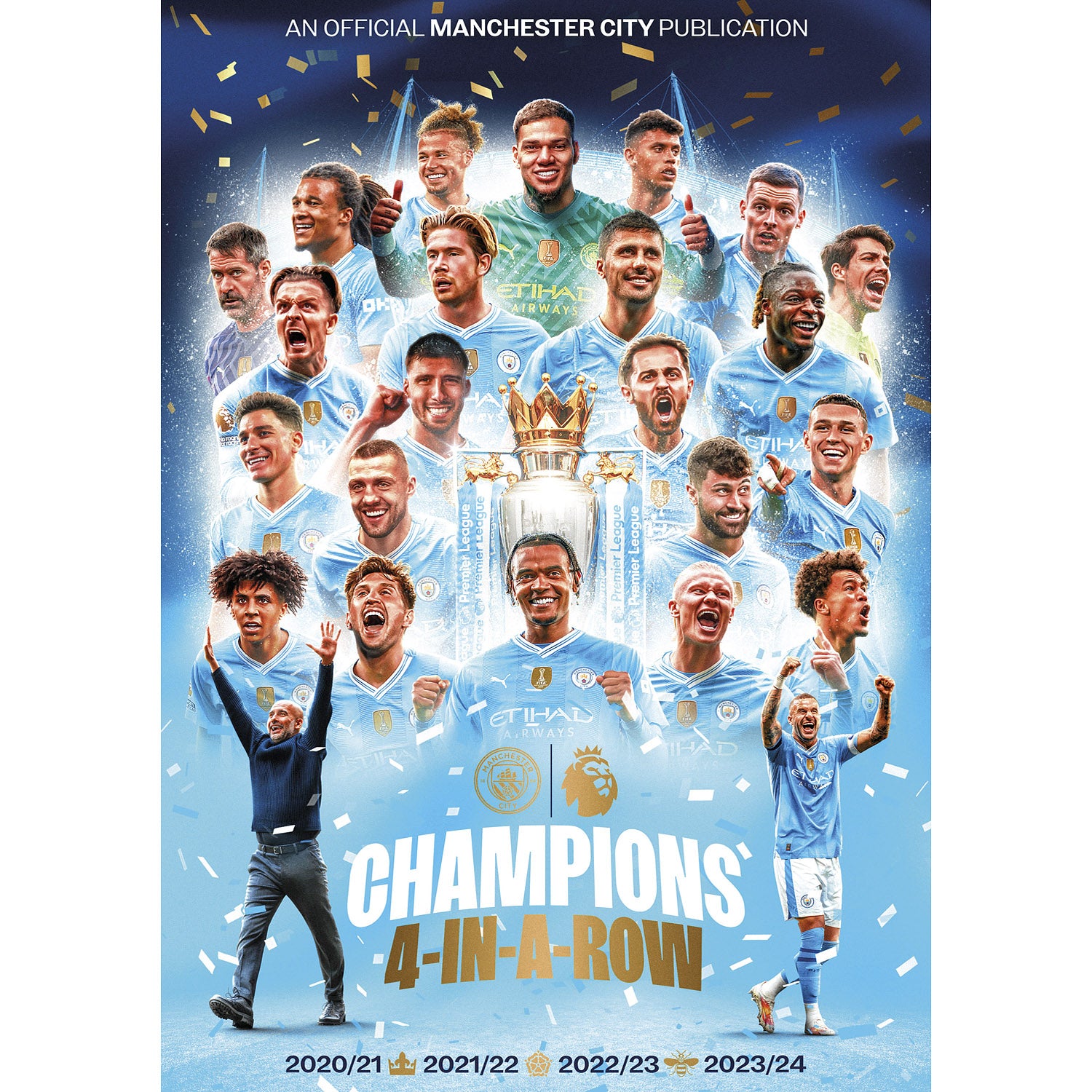 Manchester City Champions – 4-in-a-row – 2020/21 • 2021/22 • 2022/23 • 2023/24