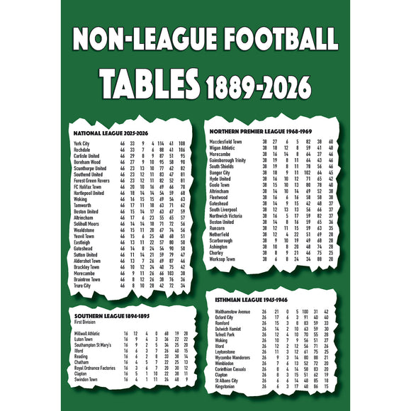 Non-League Football Tables 1889-2026 – ADVANCE ORDER