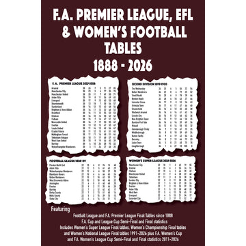 F.A. Premier League, EFL & Women's Football Tables 1888-2026 – ADVANCE ORDER
